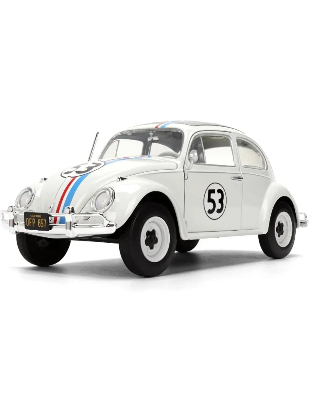 Die-Cast Volkswagen Beetle Model Car with Tire Rack - 1:24 Scale Collectible Toy